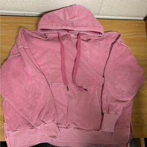 American Eagle Outfitters Washed Pink Pullover Hoodie
